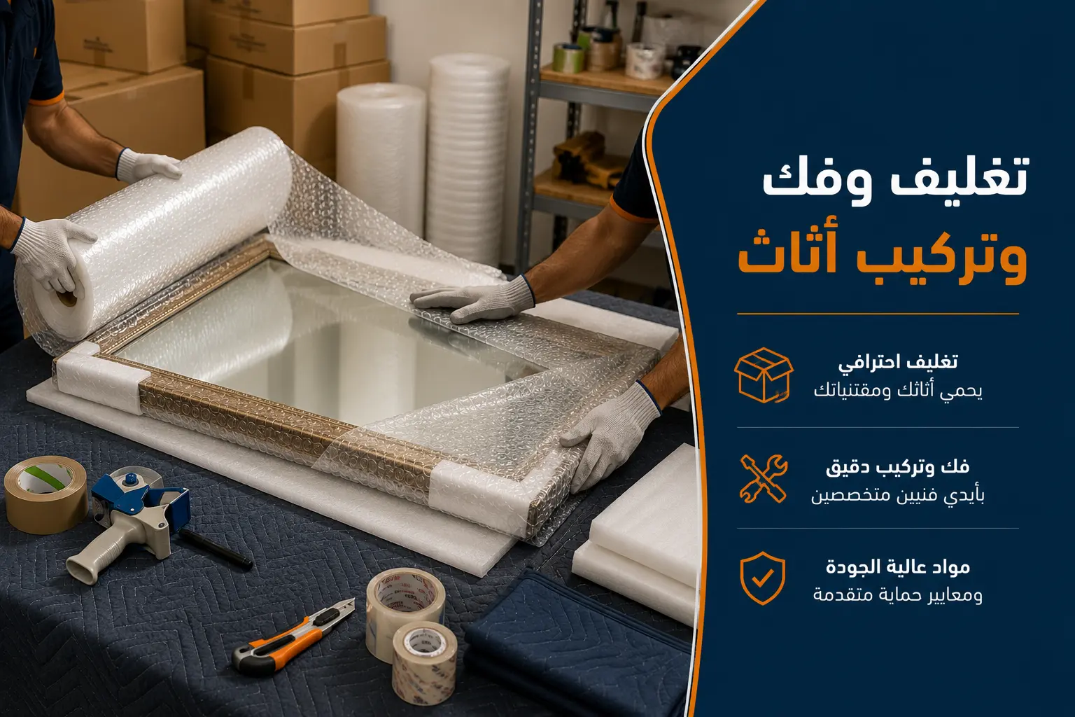 التغليف والفك والتركيب — البسمة إكسبريس