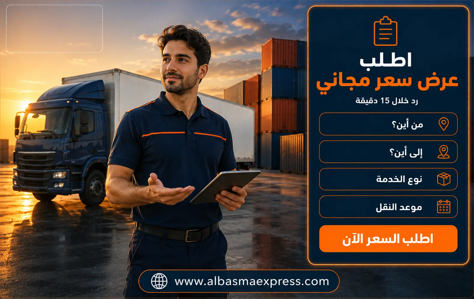 فريق البسمة إكسبريس يجهّز عرض سعر