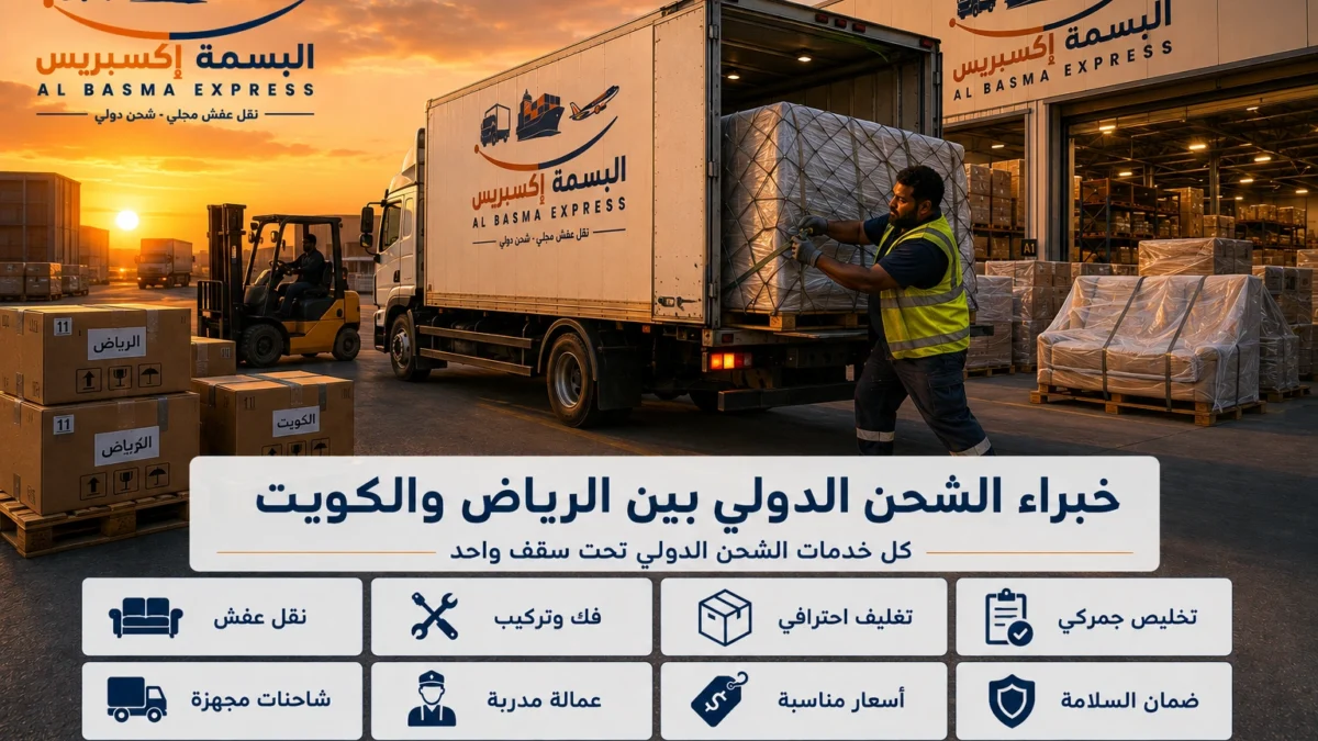 شحن ونقل عفش من الرياض إلى الكويت كل ما تحتاج معرفته قبل الحجز