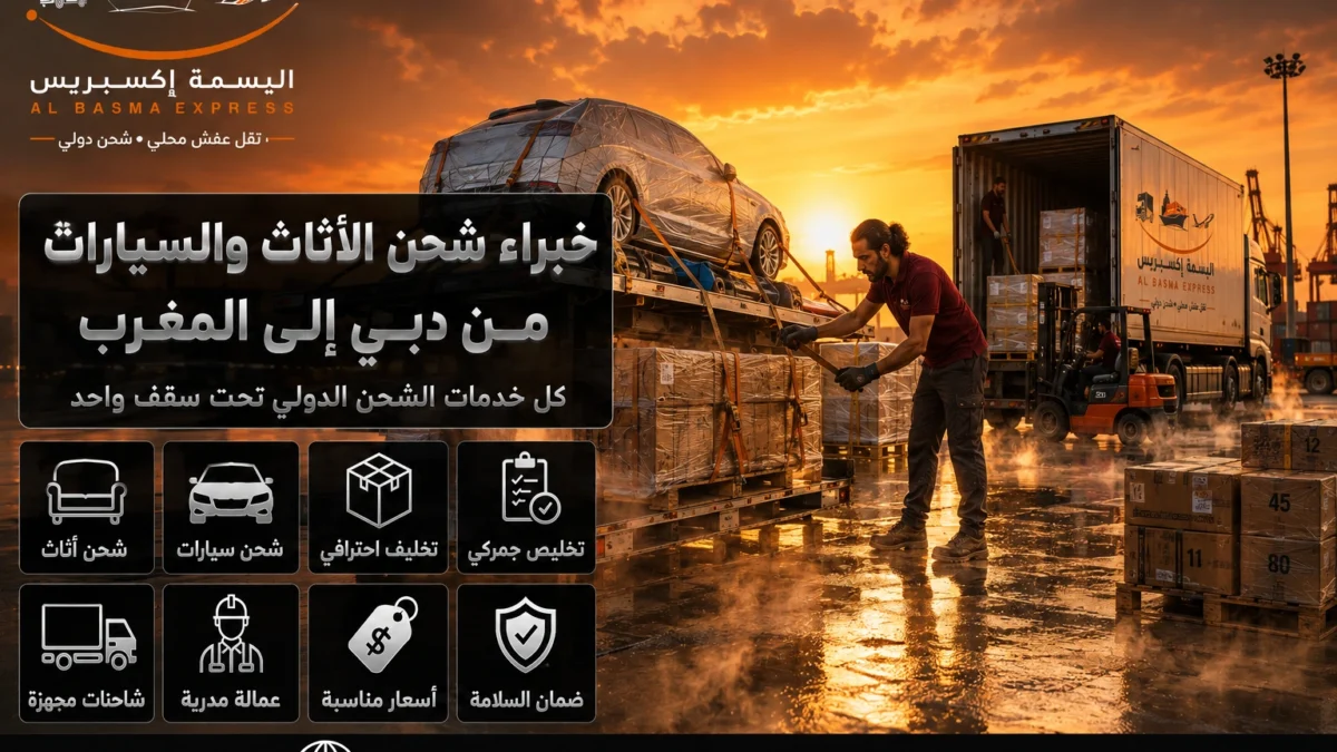 شركة شحن أثاث وسيارات من دبي للمغرب الحاويات والأسعار