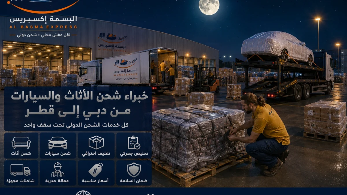 شركة شحن أثاث وسيارات من دبي لقطر الأسعار ومدة الشحن البري
