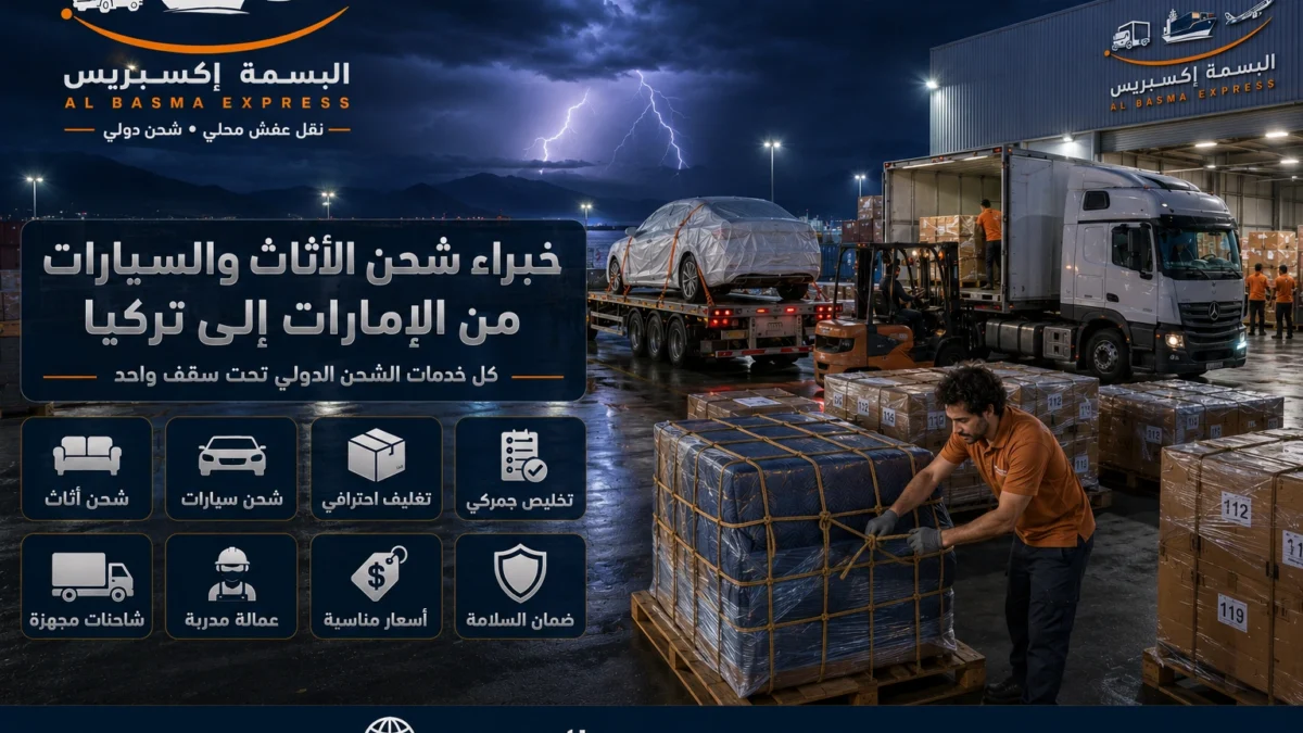 شركة شحن أثاث وسيارات من الإمارات إلى تركيا الأسعار والمدة وأفضل طرق الشحن