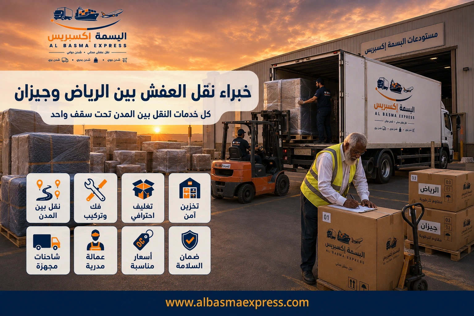 نقل عفش من الرياض إلى جيزان: 0553923364 الدليل الشامل لخدمة آمنة واحترافية من الألف إلى الياء