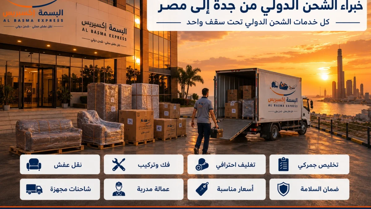 شحن ونقل عفش من جدة إلى مصر أسهل طريقة لنقل بيتك بالكامل