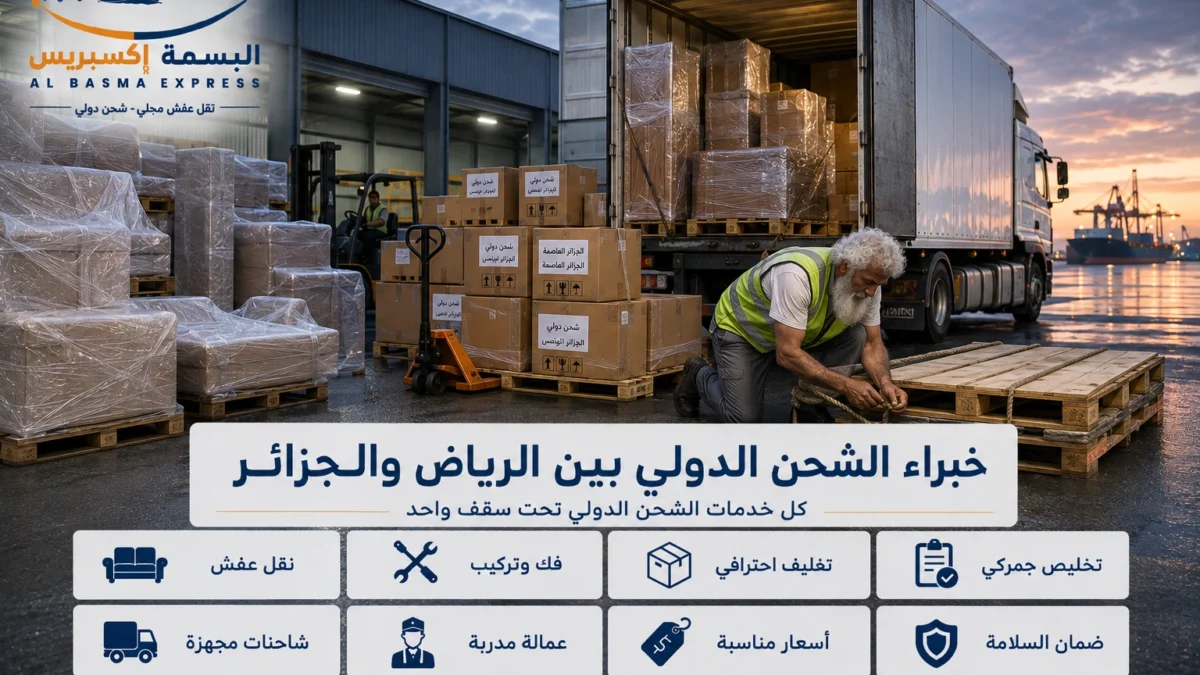 شحن ونقل عفش من الرياض إلى الجزائر حلول شحن متكاملة تناسب احتياجك