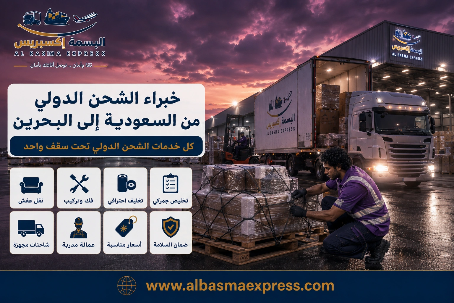 شحن من السعودية إلى البحرين: 0553923364 ماذا يحدث لشحنتك قبل وبعد جسر الملك فهد؟