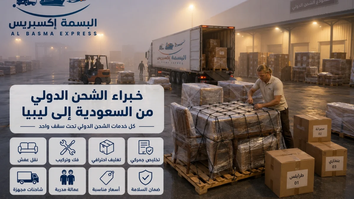 شحن من السعودية إلى ليبيا خطط لكل جزء من شحنتك حتى باب المستلم