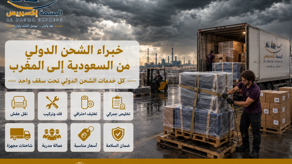 شحن من السعودية إلى المغرب كيف تدير رحلة الأثاث من بابك حتى المدينة المغربية؟