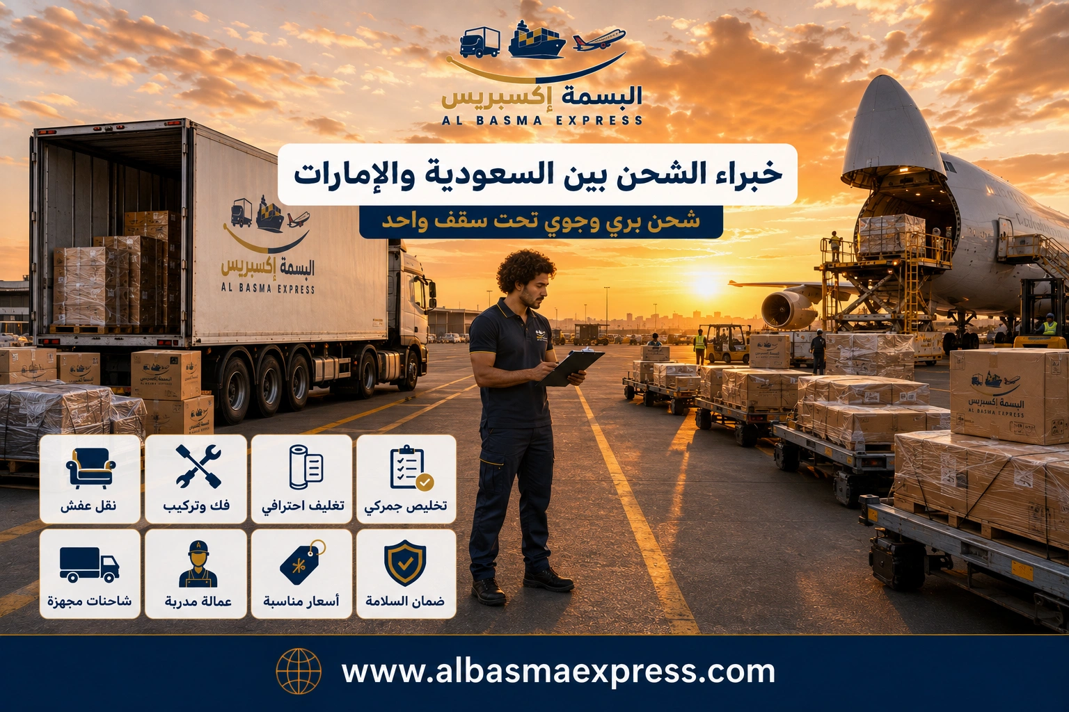 الشحن من السعودية إلى الإمارات | 0553923364 طريق بري مباشر وخدمة حتى الوجهة