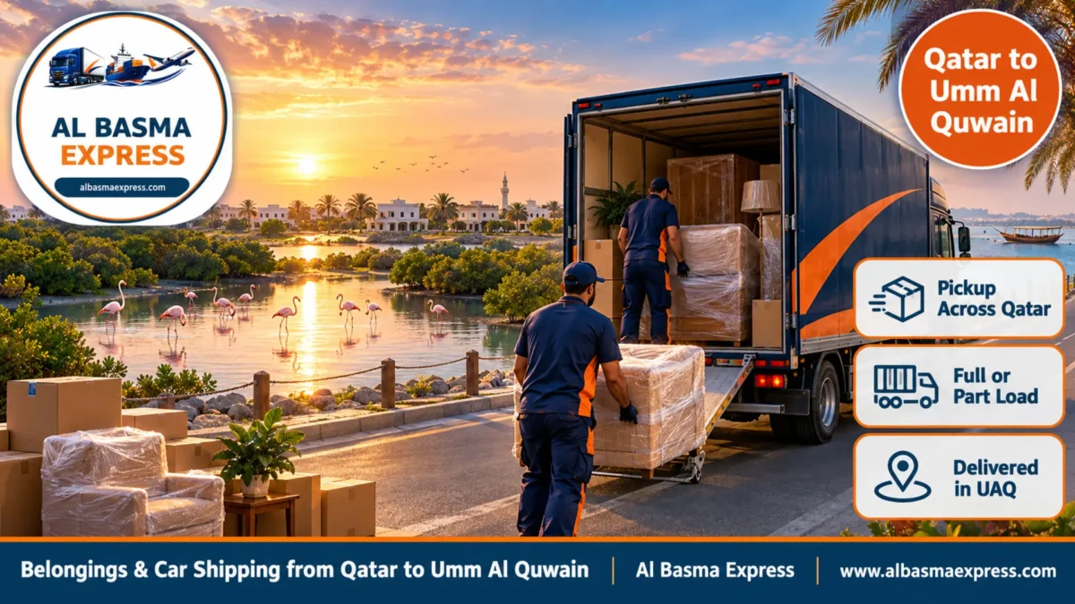 Belongings & Car Shipping from Qatar to Umm Al Quwain | Part or Full Loads to Your Door