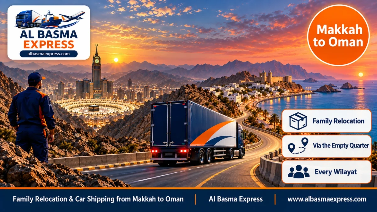 Family Relocation & Car Shipping from Makkah to Oman | The Family by Air, the Home by Road, Together by the First Night