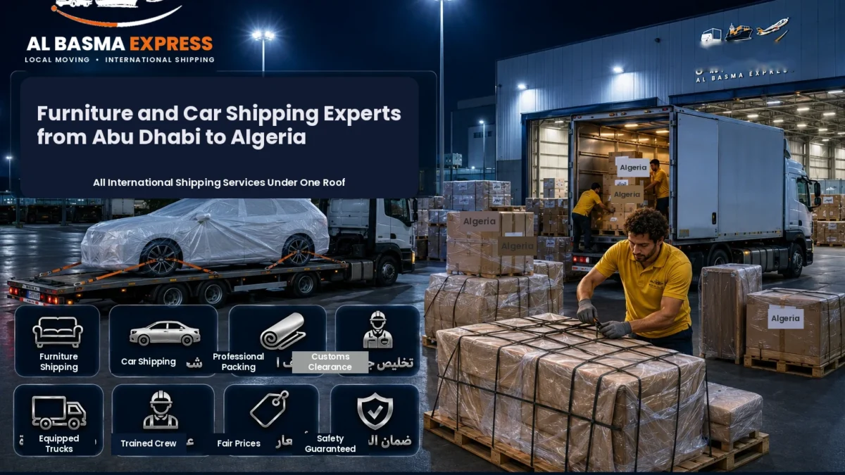 Furniture and Car Shipping Company from Abu Dhabi to Algeria Prices and Shipping Methods