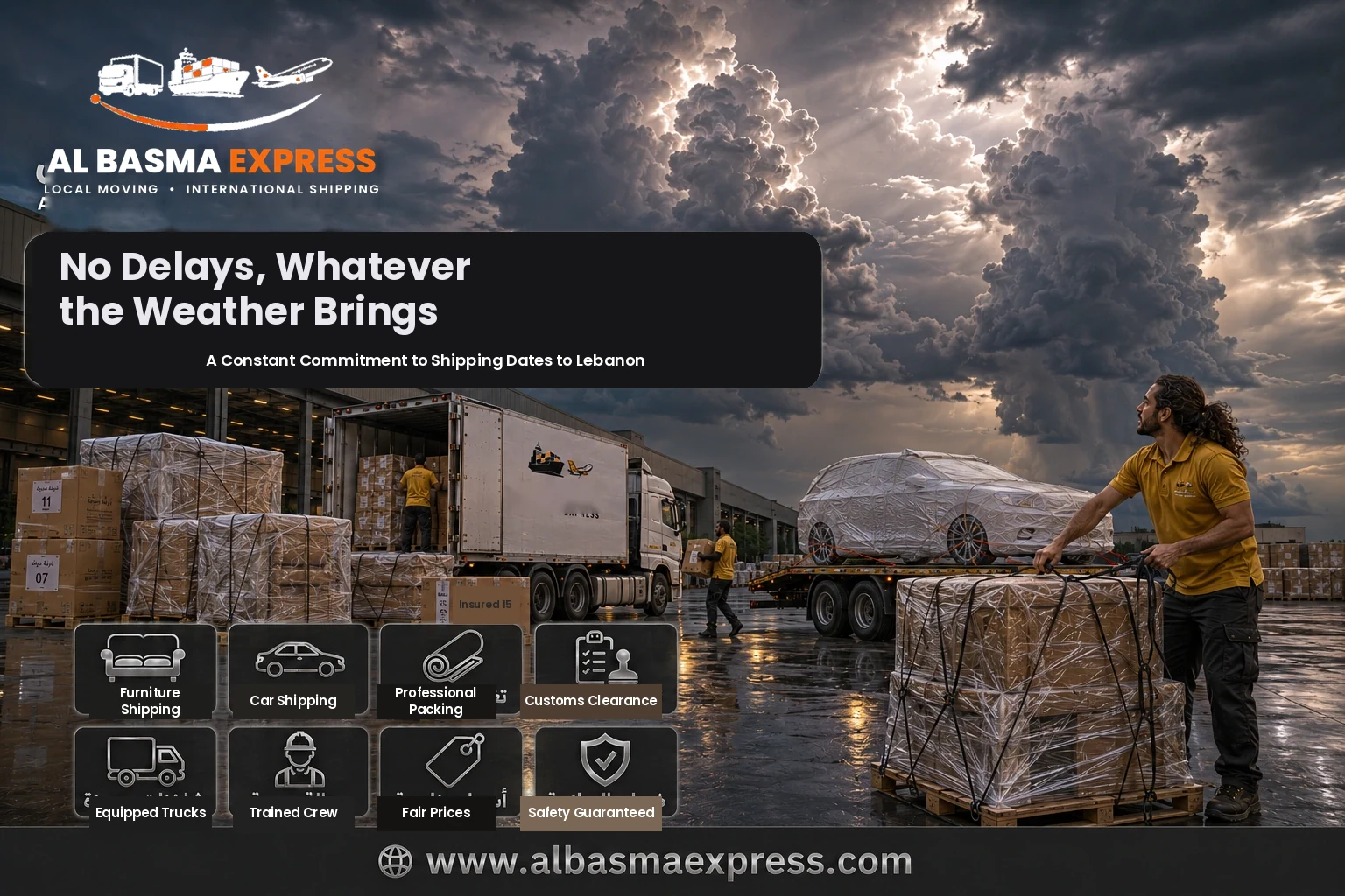 Furniture and Car Shipping Company from Abu Dhabi to Lebanon | +971557643821 Complete Transport Solutions