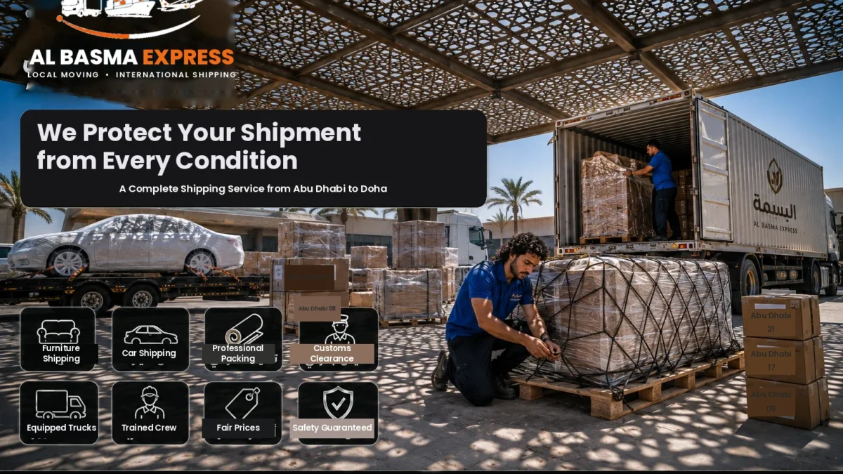 Furniture and Car Shipping Company from Abu Dhabi to Qatar Prices and Land Route