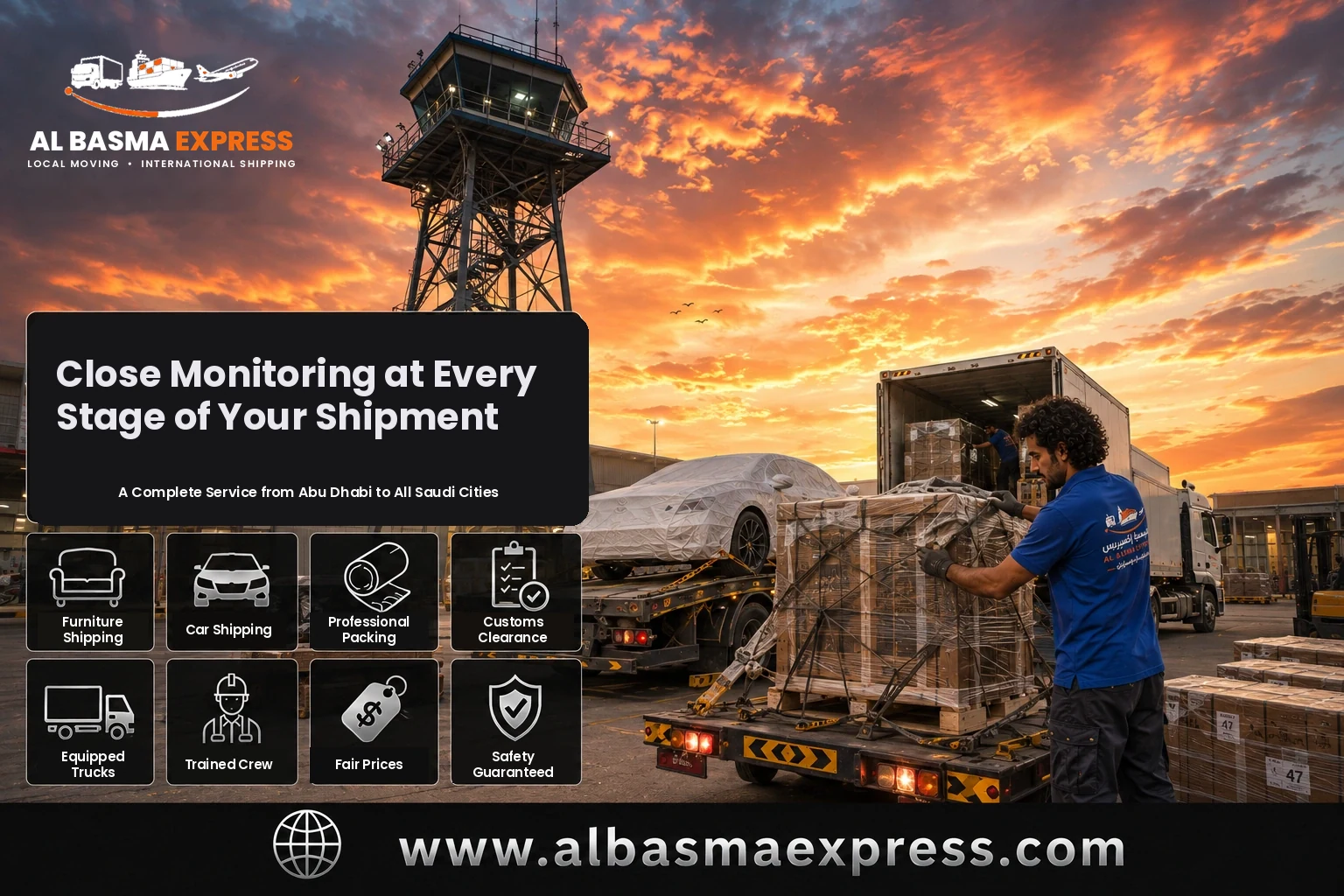 Furniture and Car Shipping Company from Abu Dhabi to Saudi Arabia: +971557643821 Prices and Transit Time