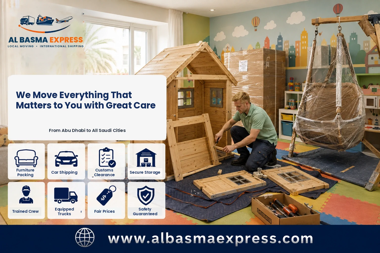 Children's playhouse being dismantled in Abu Dhabi for shipping to Saudi Arabia