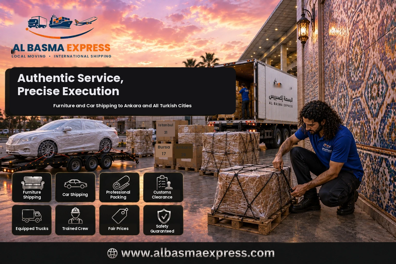 Furniture and Car Shipping Company from Abu Dhabi to Türkiye | +971557643821 Sea and Air Freight