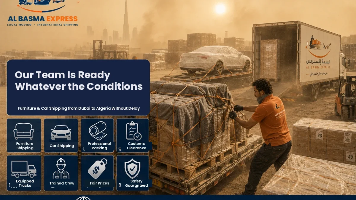 Furniture and Car Shipping Company from Dubai to Algeria Containers and Shipping Prices