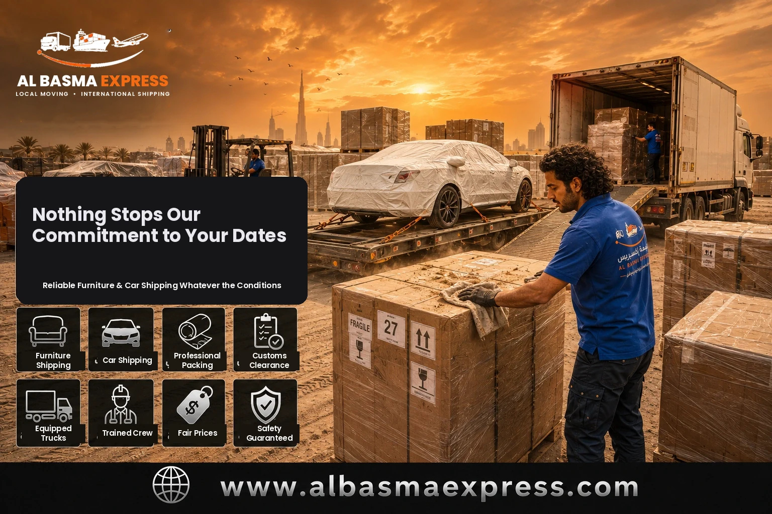 Furniture and Car Shipping Company from Dubai to Libya: +971557643821 Prices and Shipping Methods