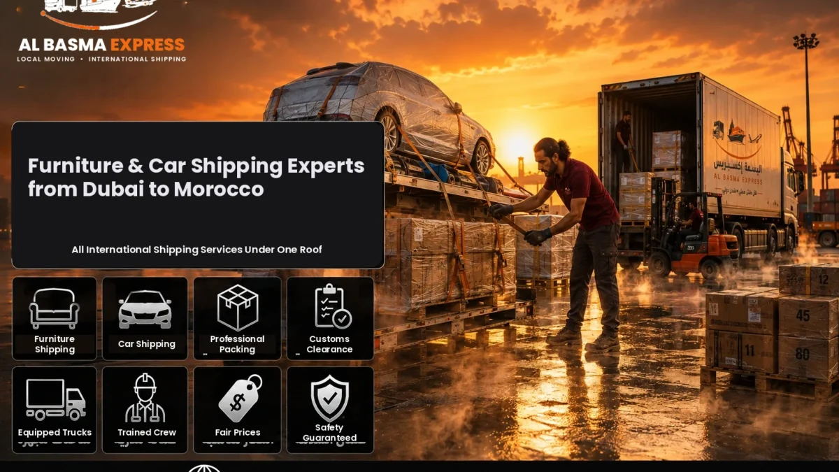 Furniture and Car Shipping Company from Dubai to Morocco Containers and Shipping Costs