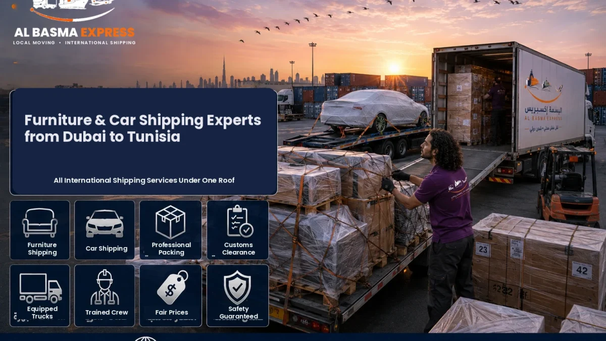 Furniture and Car Shipping Company from Dubai to Tunisia Prices and Sea Freight