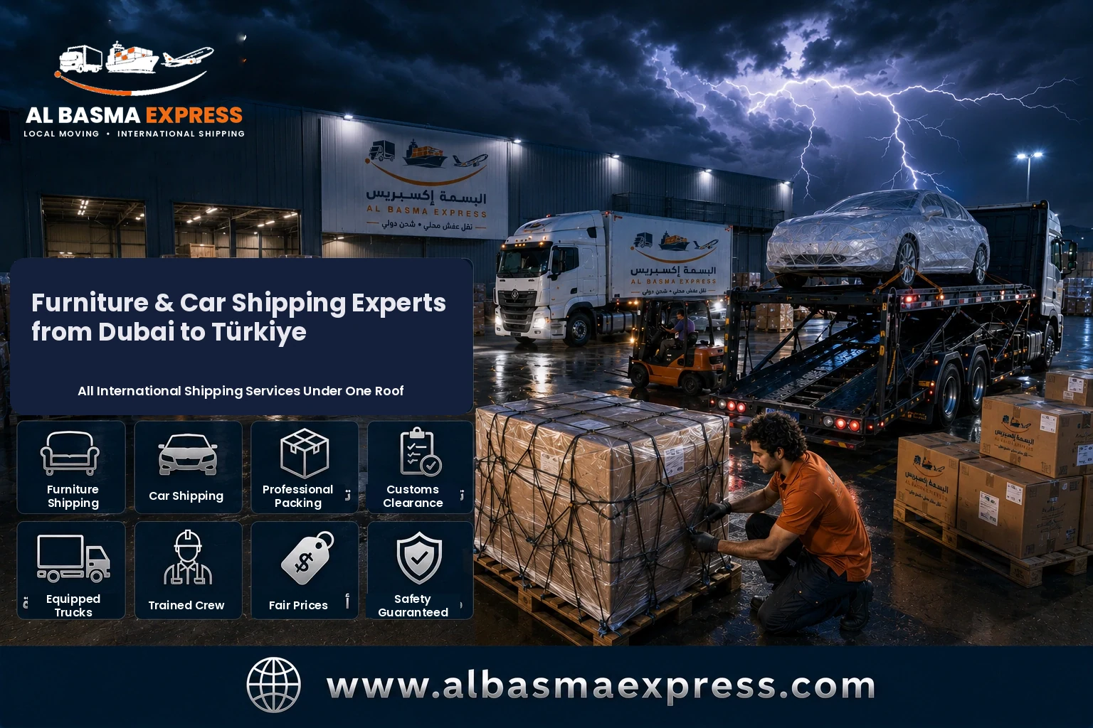 Furniture and Car Shipping Company from Dubai to Türkiye | +971557643821 Containers, RoRo and Sea Freight
