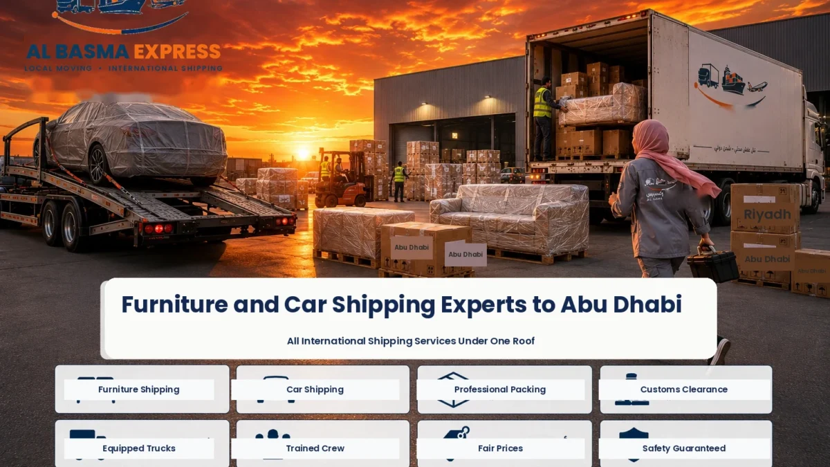 Furniture and Car Shipping Company from Riyadh to Abu Dhabi A Complete Moving Plan