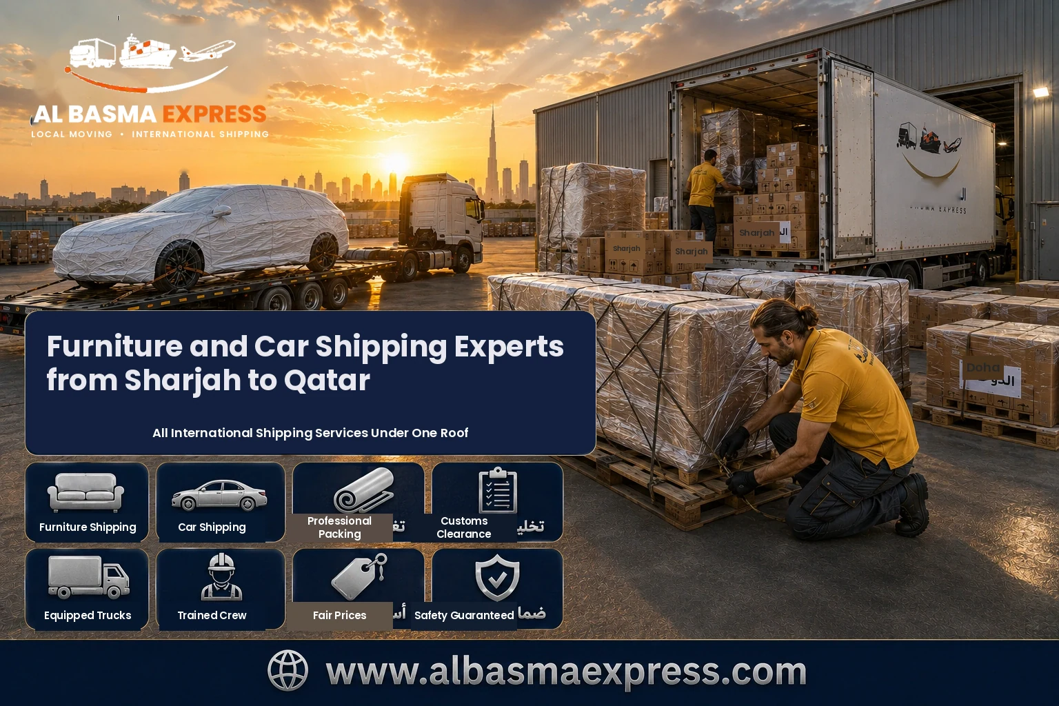 Furniture and Car Shipping Company from Sharjah to Qatar | +971557643821 A Complete Transport Plan