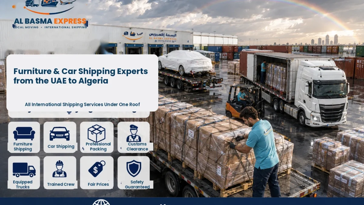Furniture and Car Shipping Company from the UAE to Algeria Cost, Transport Methods and Preparation Guide
