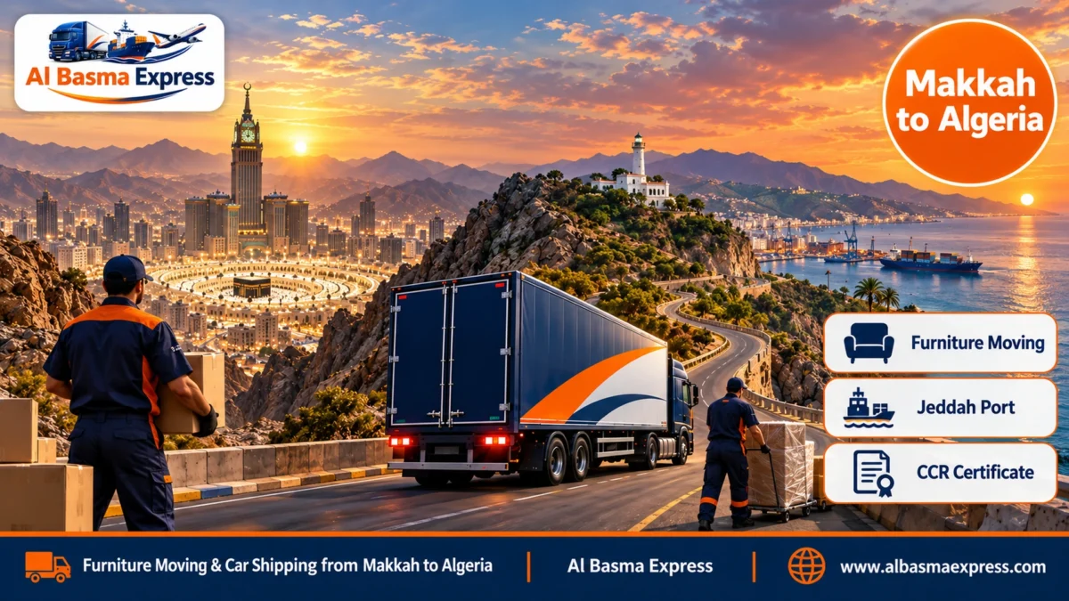 Furniture Moving & Car Shipping from Makkah to Algeria | From Makkah’s Towers to Jeddah Port and Your Home in Annaba or Oran