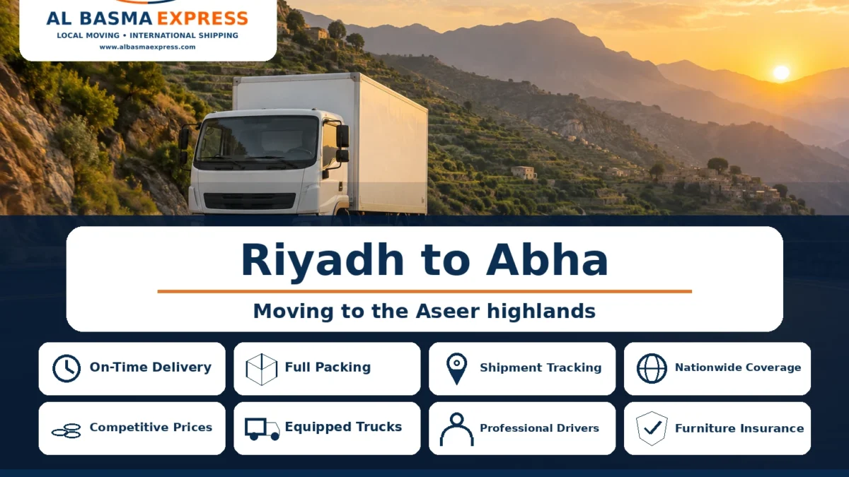 Furniture Moving Company from Riyadh to Abha Intercity Moving