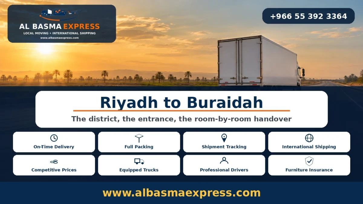 Furniture Moving Company from Riyadh to Buraidah Intercity Moving