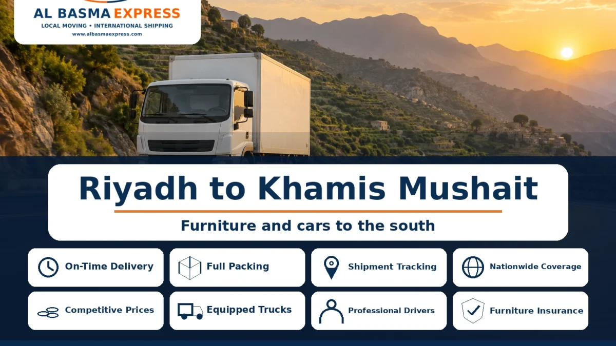 Furniture Moving Company from Riyadh to Khamis Mushait