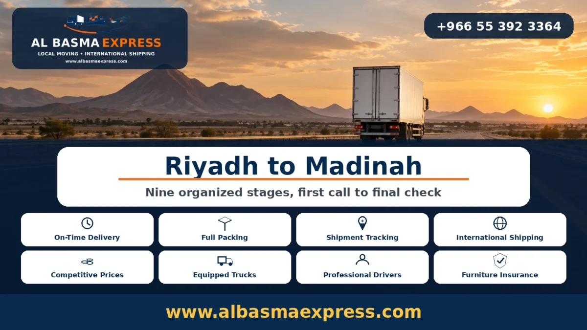 Furniture Moving Company from Riyadh to Madinah Intercity Moving
