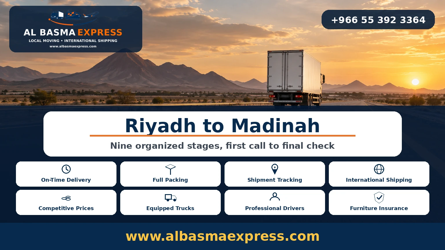 Furniture Moving Company from Riyadh to Madinah | +966553923364 Intercity Moving