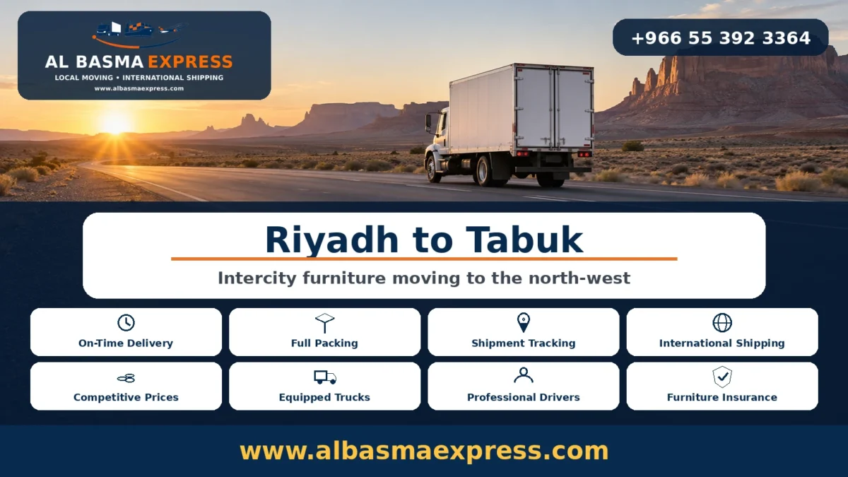 Furniture Moving Company from Riyadh to Tabuk Intercity Moving