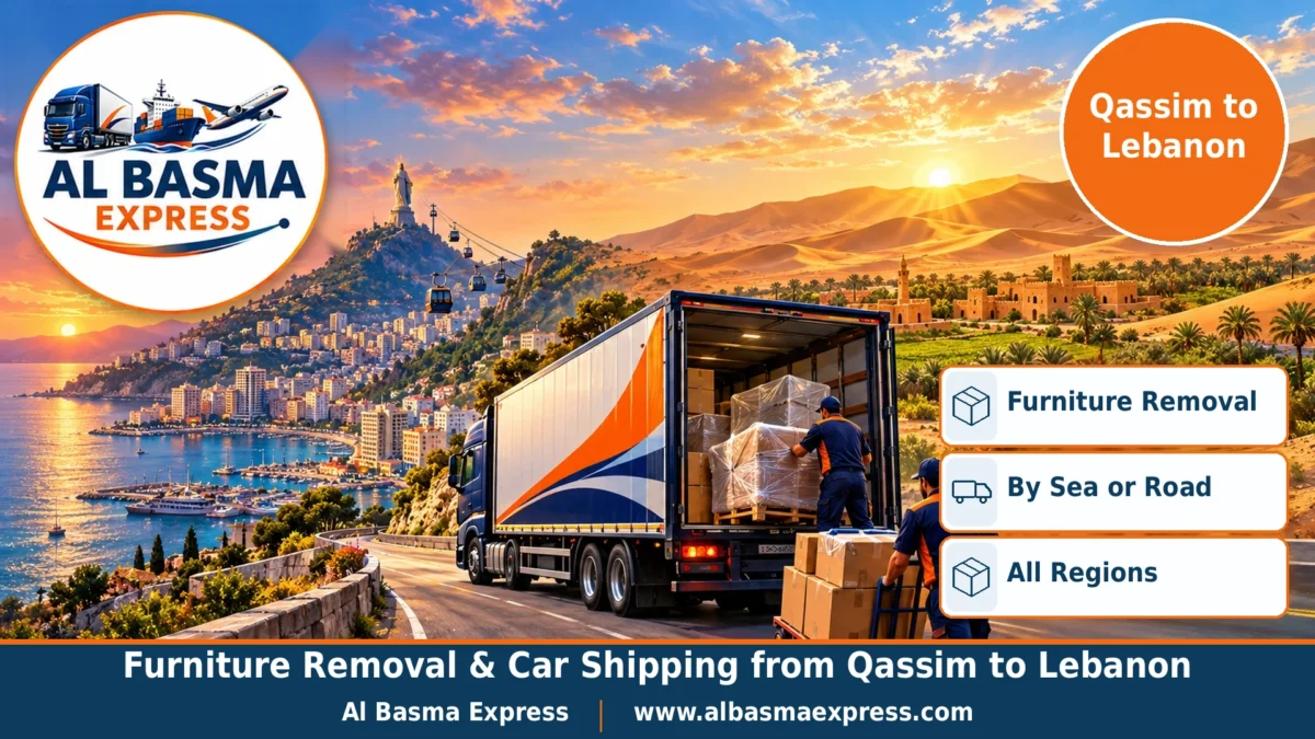 Furniture Removal & Car Shipping from Qassim to Lebanon | A Shorter Northern Road or Sea via Jeddah