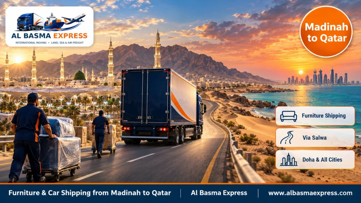 Furniture & Car Shipping from Madinah to Qatar | Your Carved Furniture, Chandeliers and Car to Doha and Lusail