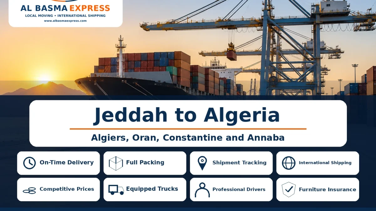 Furniture Shipping and Moving Company from Jeddah to Algeria Sea and Air