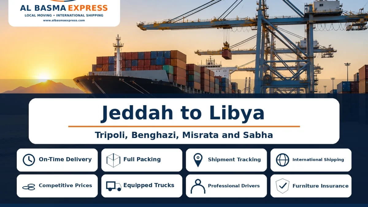 Furniture Shipping and Moving Company from Jeddah to Libya Sea and Air