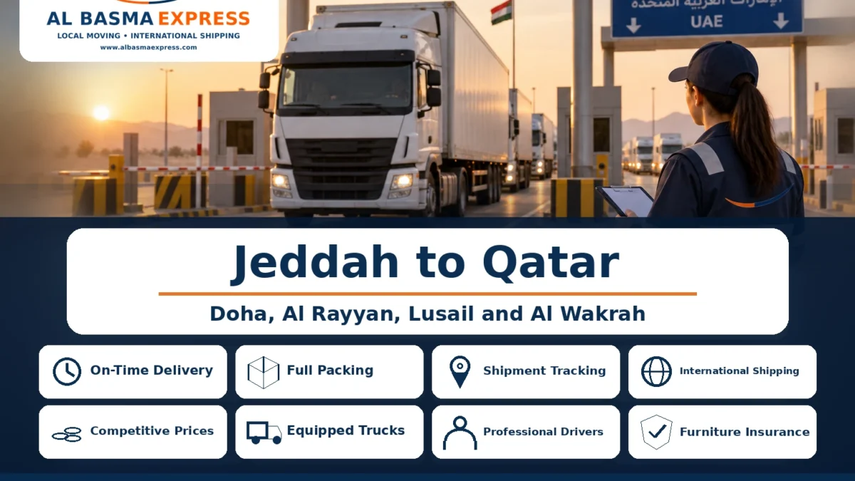 Furniture Shipping and Moving Company from Jeddah to Qatar Land, Sea and Air