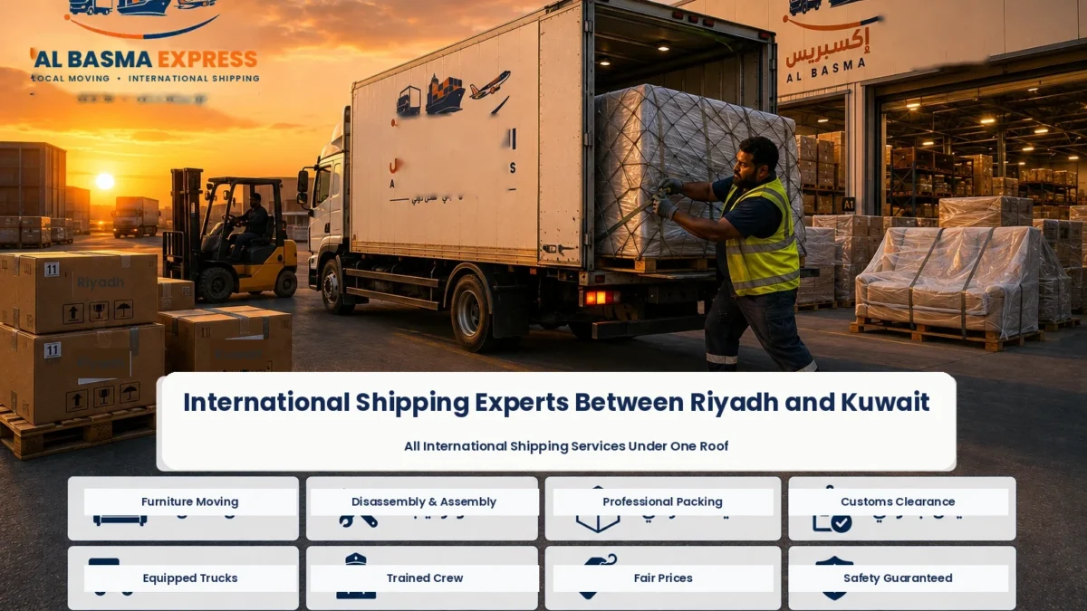Furniture Shipping and Moving Company from Riyadh to Kuwait Khafji and Nuwaiseeb