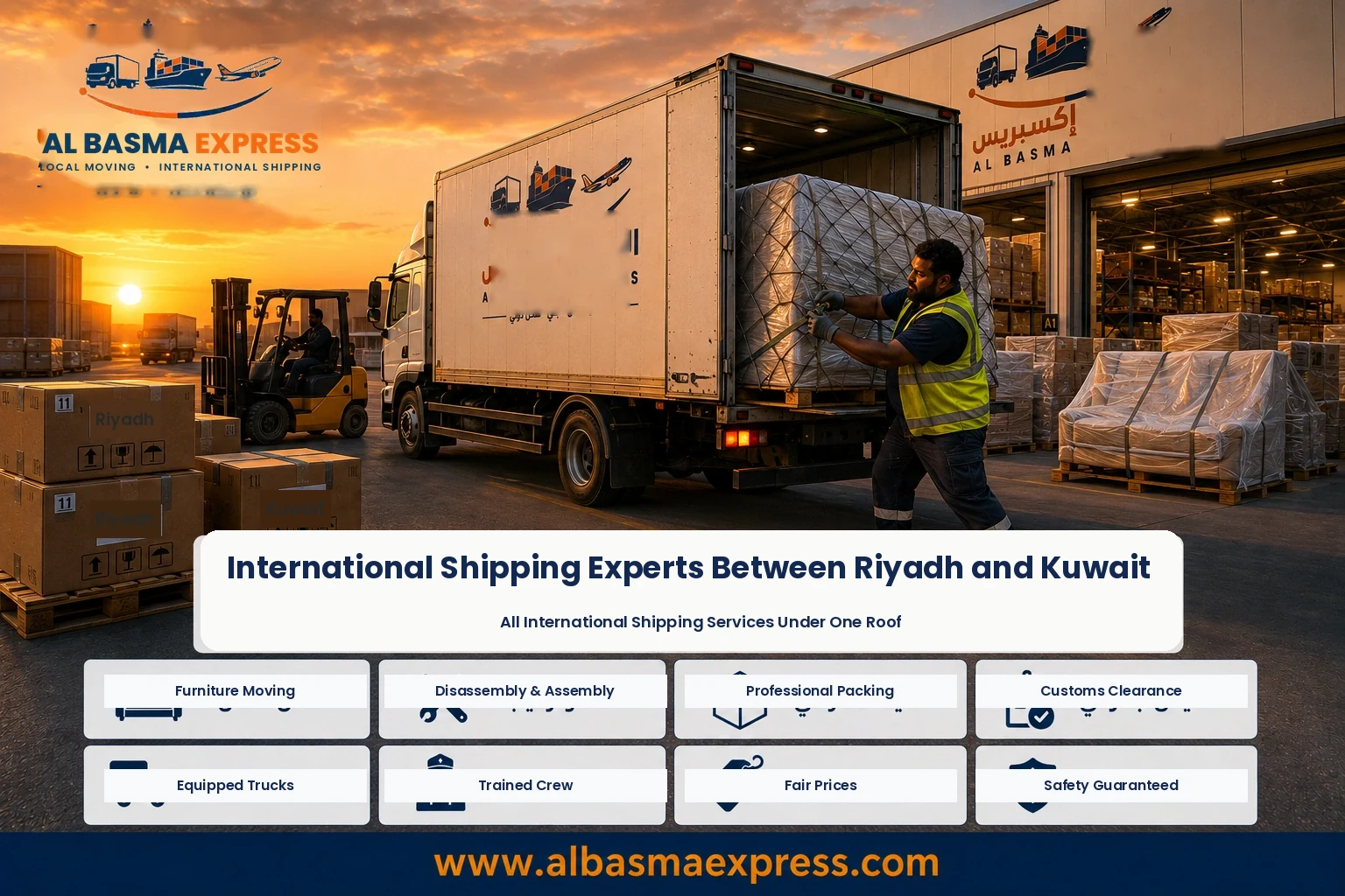 Furniture Shipping and Moving Company from Riyadh to Kuwait | +966553923364 Khafji and Nuwaiseeb