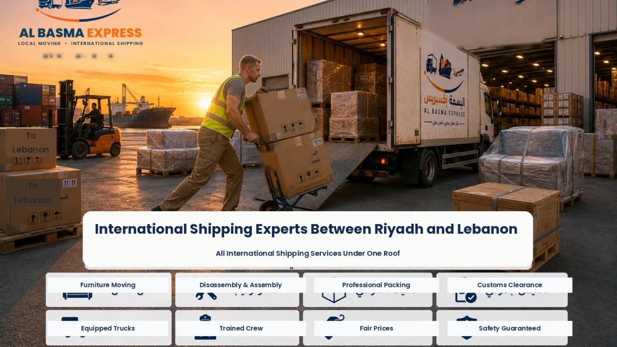 Furniture Shipping and Moving Company from Riyadh to Lebanon Land, Sea and Air