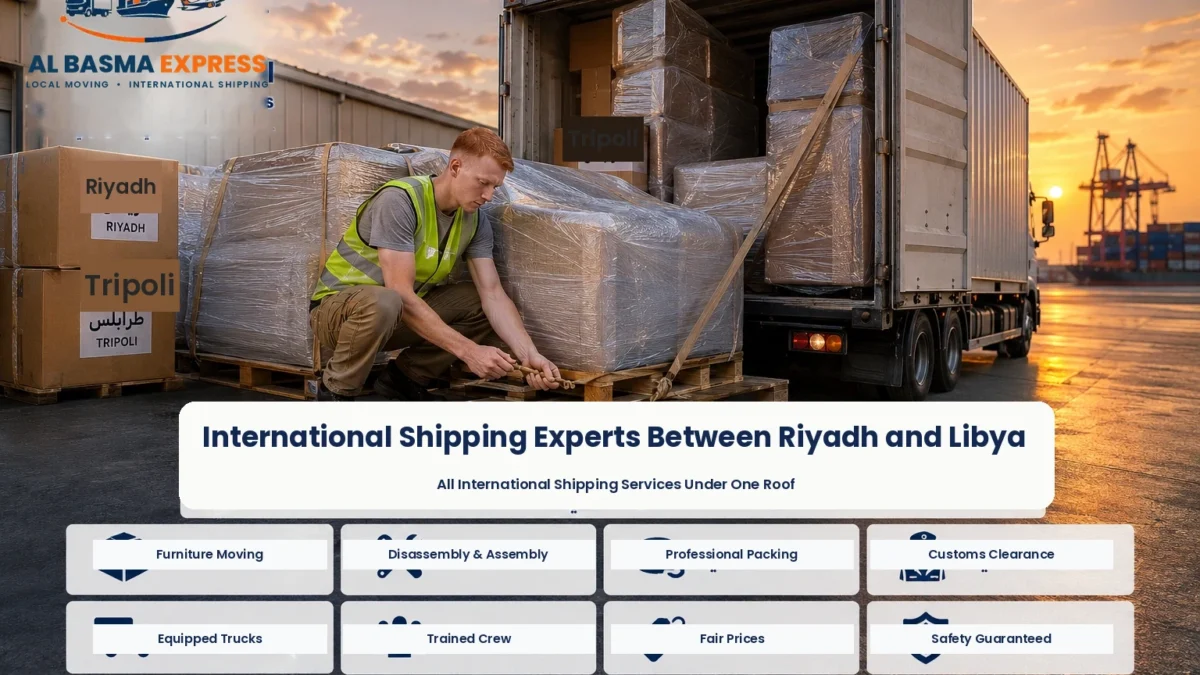 Furniture Shipping and Moving Company from Riyadh to Libya Tripoli and Misrata Ports