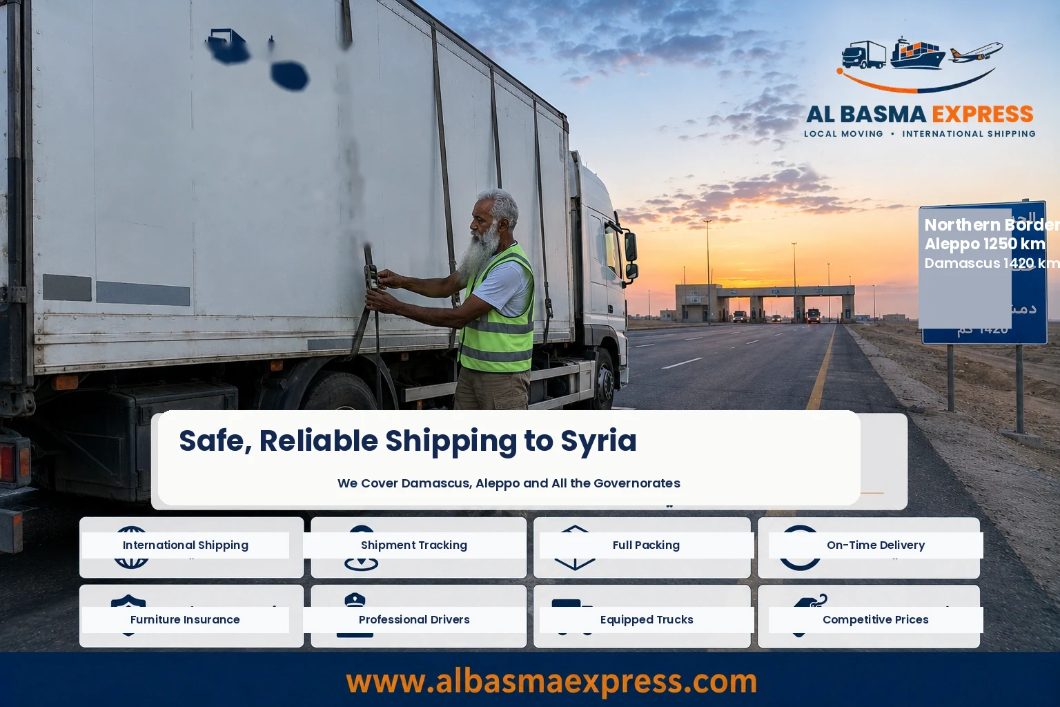 Truck heading from Riyadh toward the Syrian border