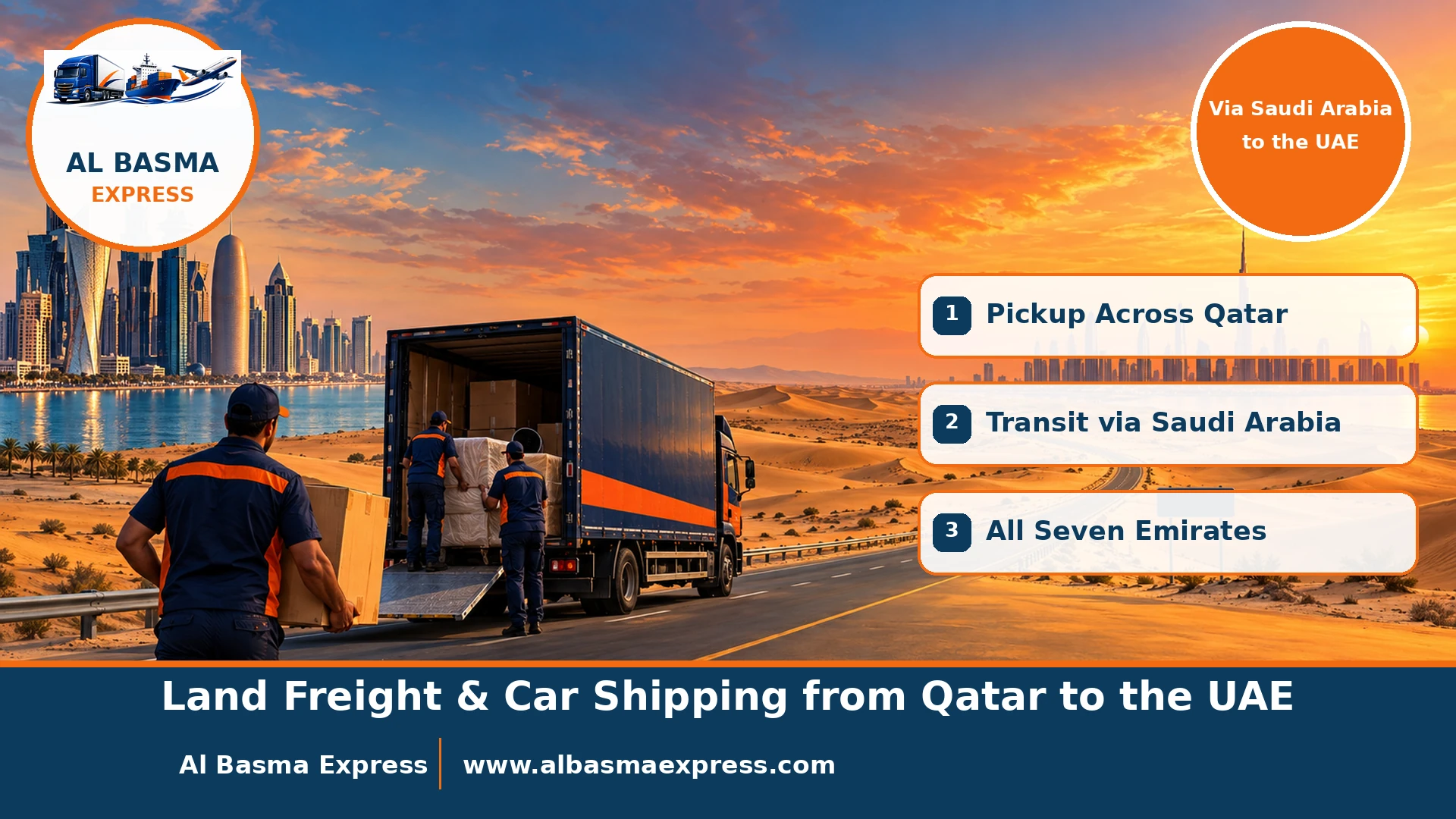 Land Freight & Car Shipping from Qatar to the UAE | Organised Transit via Saudi Arabia