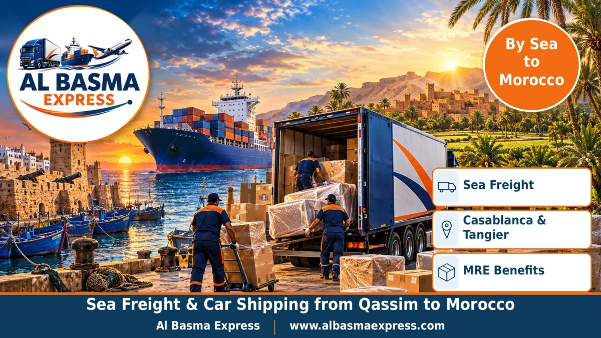 Sea Freight & Car Shipping from Qassim to Morocco | From Jeddah via Suez and Gibraltar, Every Piece Protected
