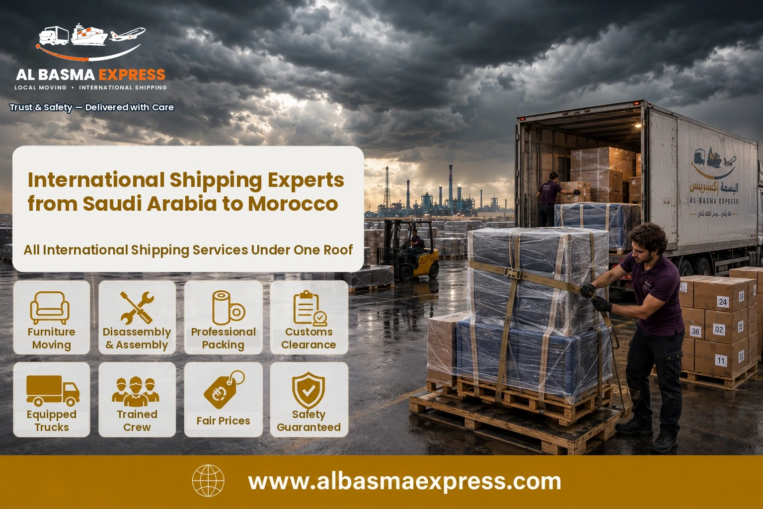 Shipping from Saudi Arabia to Morocco: +966553923364 How to Manage Your Furniture’s Journey from Your Door to Your Moroccan City
