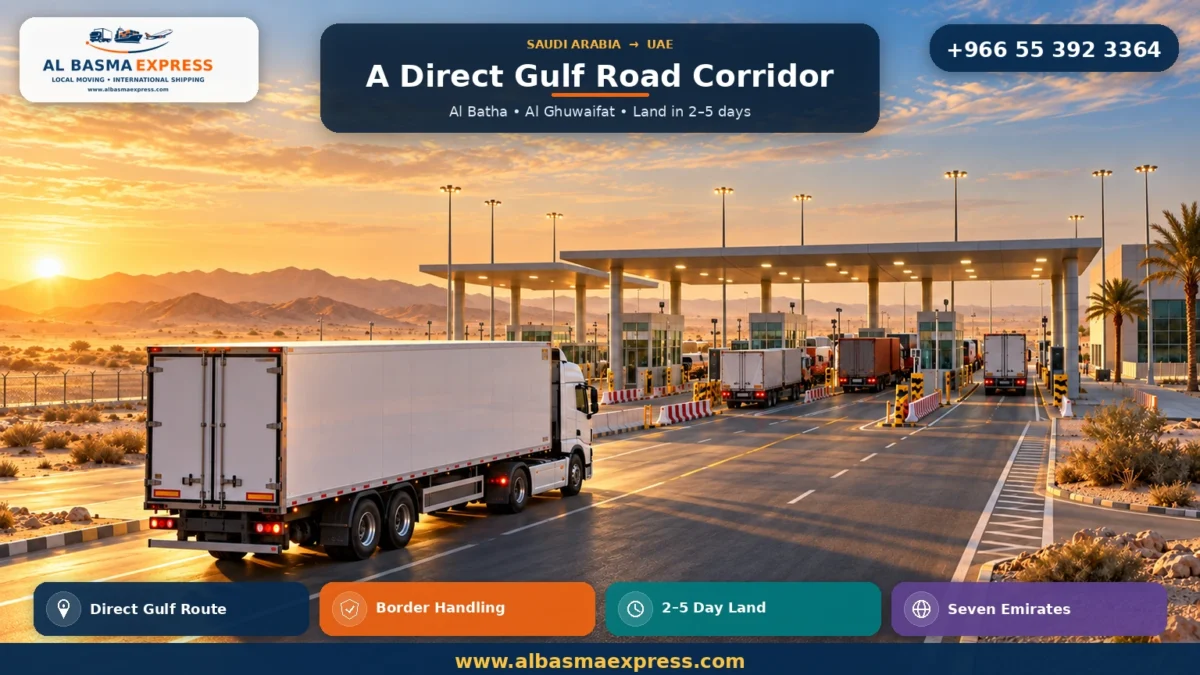 Shipping Company from Saudi Arabia to the UAE Al Batha and Al Ghuwaifat